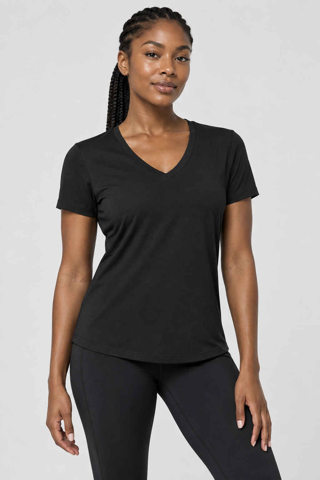 The Essential Women's V-Neck — Black