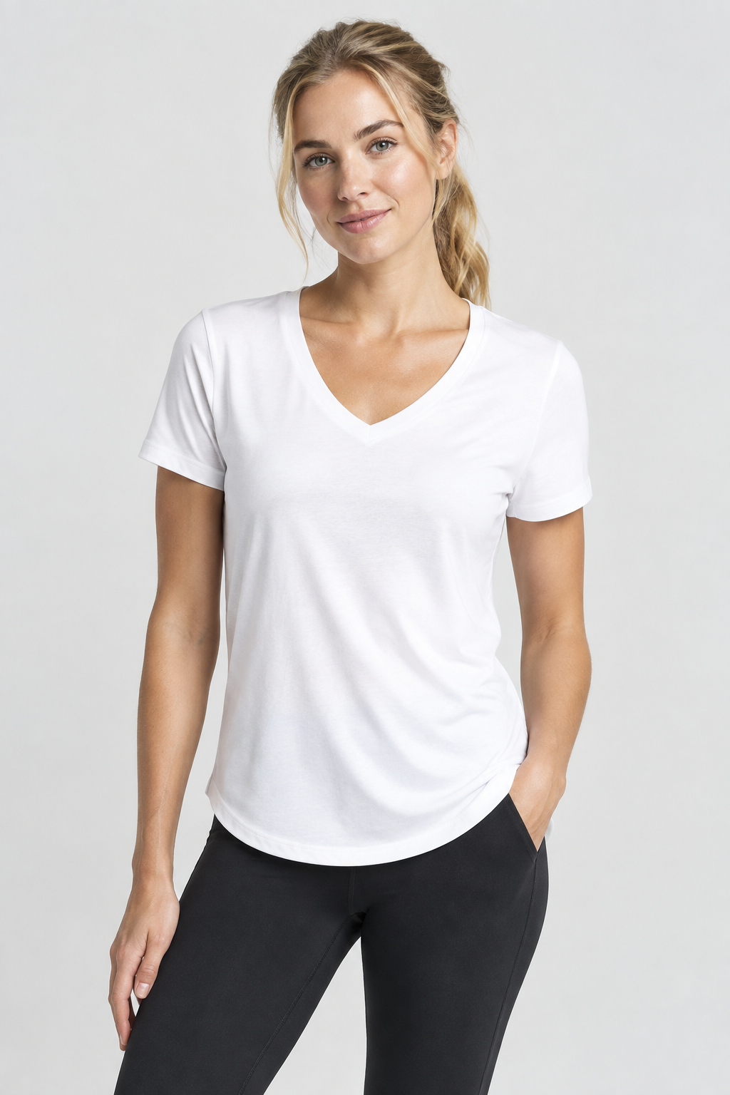 The Essential Women's V-Neck — White
