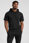 The Essential Short Sleeve Hoodie — Black