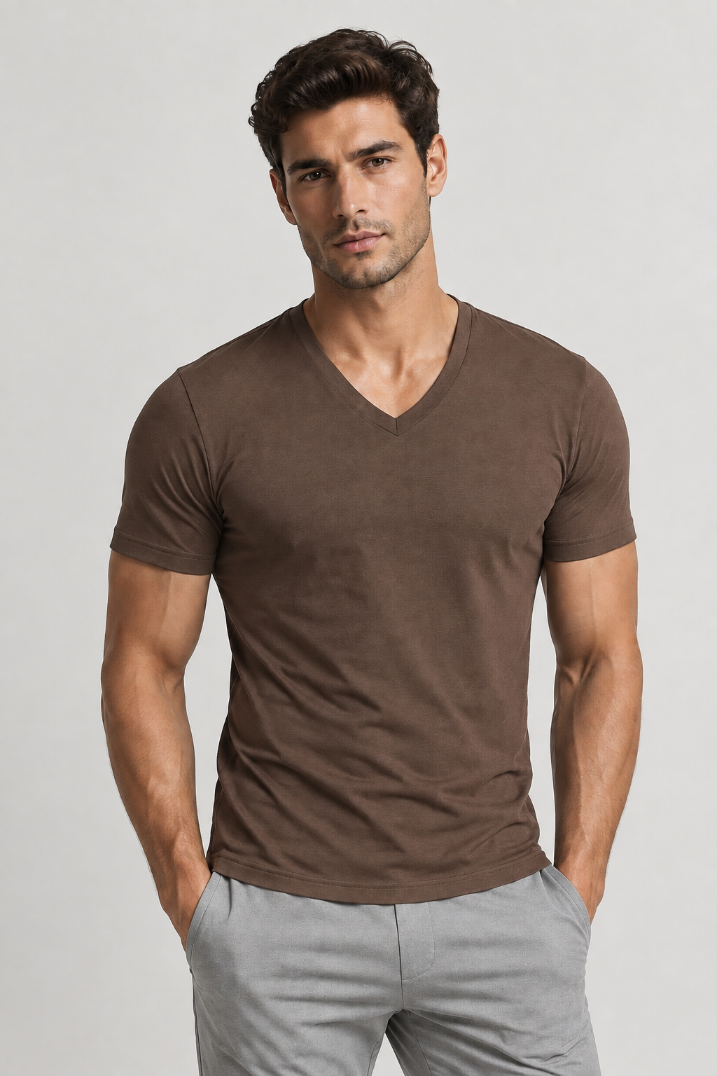 V-Neck — Mocha